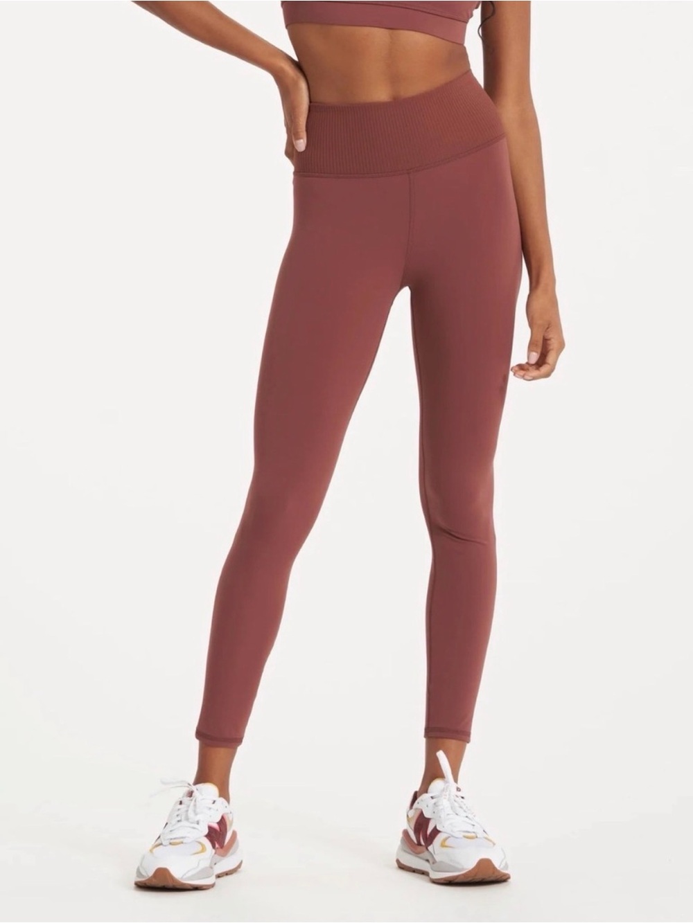 Vuori Rib Studio Legging in Dusty Rose Pink Size Small